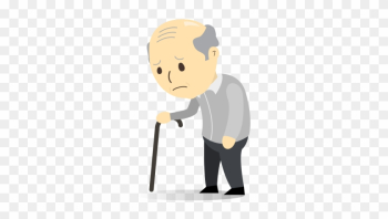 Sad Clipart Elderly - Sad Old Man Cartoon