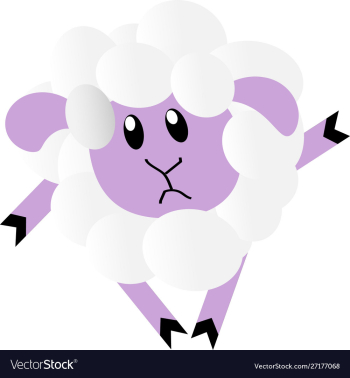 Sad lamb vector image Sad lamb vector image