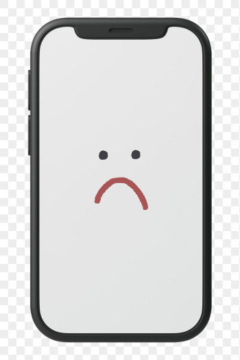 Sad smartphone png sticker, 3D | Free PNG - rawpixel