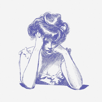 Sad woman drawing, vintage illustration. | Free Photo - rawpixel Sad woman drawing, vintage illustration. | Free Photo - rawpixel