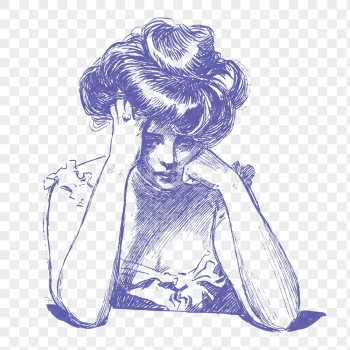 Sad woman png sticker, vintage | Free PNG - rawpixel Sad woman png sticker, vintage | Free PNG - rawpixel