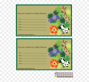 Safari Baby Shower Invitations Template Cimvitation - Animal Themed Baby Shower Invitations