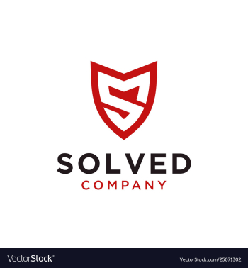 Safe with initial sm logo design vector image Safe with initial sm logo design vector image