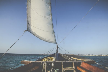 Sailboat Bow On Water Sailboat Bow On Water