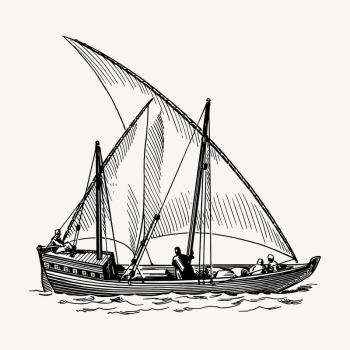 Sailing ship clipart, vintage hand | Free Vector - rawpixel Sailing ship clipart, vintage hand | Free Vector - rawpixel