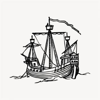 Sailing ship illustration clipart vector. | Free Vector - rawpixel Sailing ship illustration clipart vector. | Free Vector - rawpixel