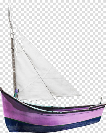 Sailing ship Sailing ship Boat, Purple white sail boat transparent background PNG clipart