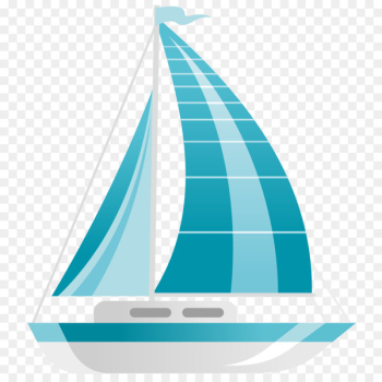 Sailing ship Watercraft Illustration - blue abstract background 