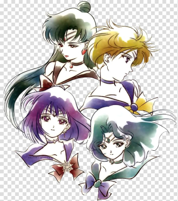Sailor Uranus Sailor Neptune Sailor Pluto Sailor Saturn Anime, Anime transparent background PNG clipart