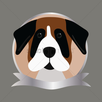Saint bernard dog emblem Saint bernard dog emblem