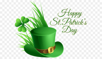 Saint Patrick's Day Icon Scalable Vector Graphics Clip art - St Patricks Day Hat and Shamrock Transparent PNG Clip Art Image 