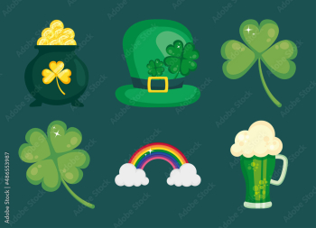 saint patricks icon set saint patricks icon set