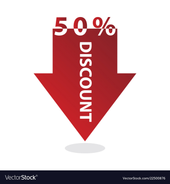 Sale banner template design 50 percent discount vector image Sale banner template design 50 percent discount vector image