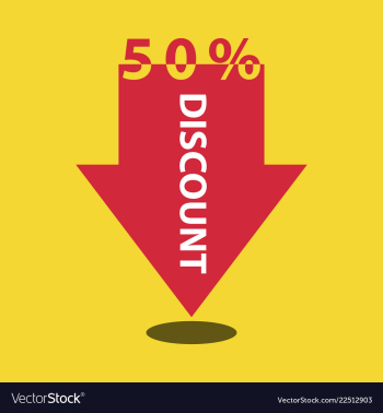 Sale banner template design 50 percent discount vector image Sale banner template design 50 percent discount vector image
