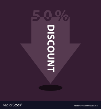 Sale banner template design 50 percent discount vector image Sale banner template design 50 percent discount vector image