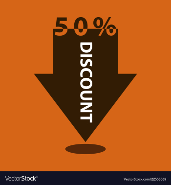 Sale banner template design 50 percent discount vector image Sale banner template design 50 percent discount vector image
