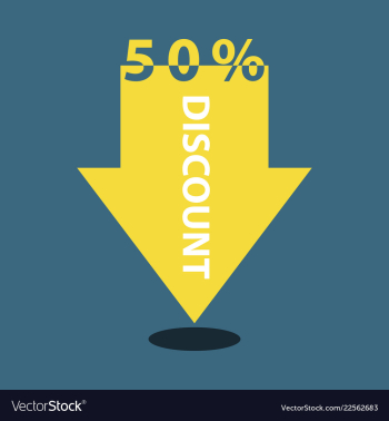 Sale banner template design 50 percent discount vector image Sale banner template design 50 percent discount vector image