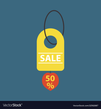 Sale banner template design 50 percent discount vector image Sale banner template design 50 percent discount vector image