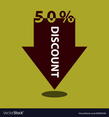 Sale banner template design 50 percent discount vector image Sale banner template design 50 percent discount vector image