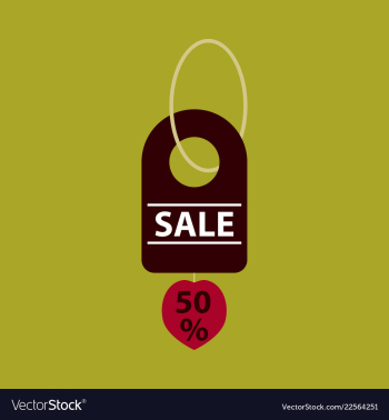 Sale banner template design 50 percent discount vector image Sale banner template design 50 percent discount vector image