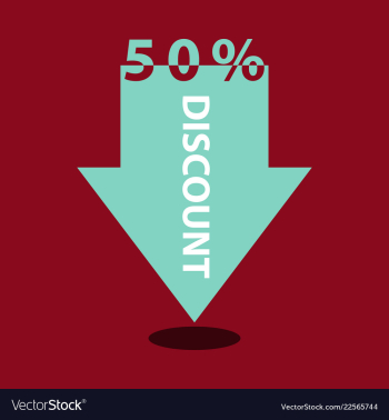 Sale banner template design 50 percent discount vector image Sale banner template design 50 percent discount vector image