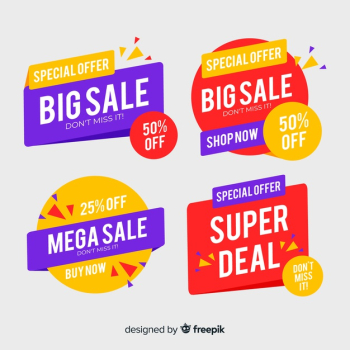 Sale banner template, mega deal discount offer Free Vector Sale banner template, mega deal discount offer Free Vector