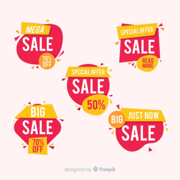 Sale banner template, mega deal discount offer Free Vector Sale banner template, mega deal discount offer Free Vector