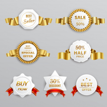 Sale labels set Free Vector Sale labels set Free Vector