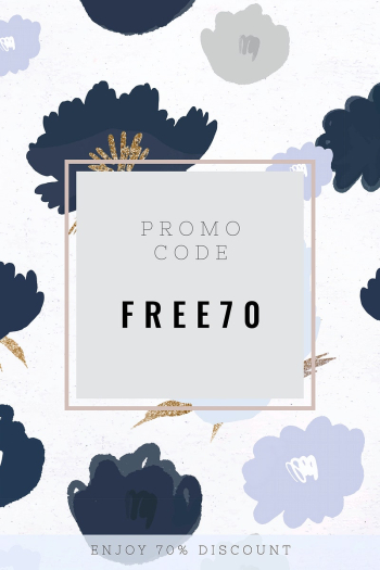 Sale promotion ad floral frame vector