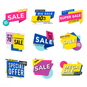 Sale promotion advertisements vector set | Free stock vector - 538282 Sale promotion advertisements vector set | Free stock vector - 538282