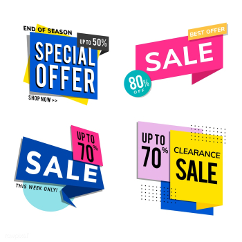 Sale promotion advertisements vector set | Free stock vector - 538302 Sale promotion advertisements vector set | Free stock vector - 538302