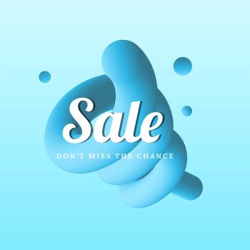 Sale template, shopping badge, 3D | Free PSD Template - rawpixel