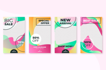Sales insta stories collection Free Vector