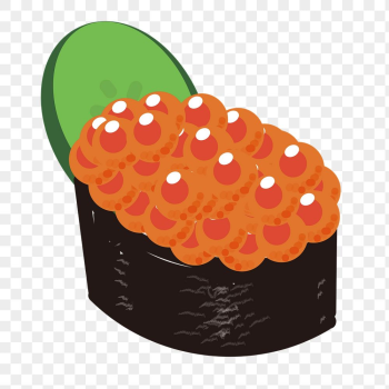 Salmon roe png sushi sticker, | Free PNG - rawpixel Salmon roe png sushi sticker, | Free PNG - rawpixel