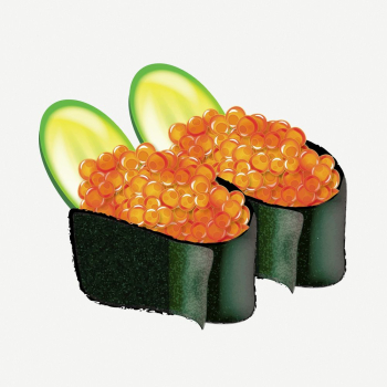 Salmon roe sushi clipart, Japanese | Free PSD - rawpixel Salmon roe sushi clipart, Japanese | Free PSD - rawpixel