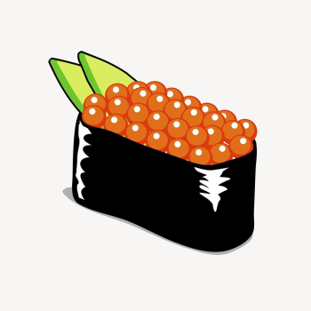 Salmon roe sushi clipart, Japanese | Free PSD - rawpixel Salmon roe sushi clipart, Japanese | Free PSD - rawpixel