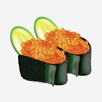 Salmon roe sushi hand drawn | Free Photo - rawpixel Salmon roe sushi hand drawn | Free Photo - rawpixel