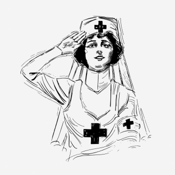 Salute nurse soldier, woman illustration. | Free Photo Illustration - rawpixel Salute nurse soldier, woman illustration. | Free Photo Illustration - rawpixel