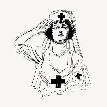 Salute nurse soldier, woman illustration | Free Vector Illustration - rawpixel Salute nurse soldier, woman illustration | Free Vector Illustration - rawpixel