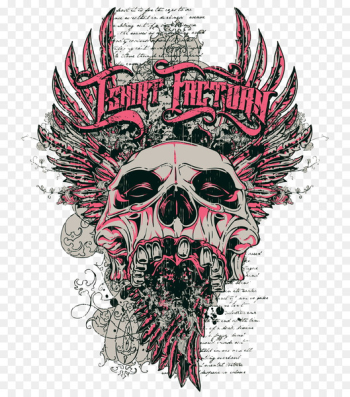 Samsung Galaxy Note II T-shirt Skull Paper Printing - Halloween 
