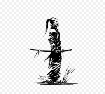 Samurai Drawing Art Warrior Katana - Knight Samurai Drawing Art Warrior Katana - Knight