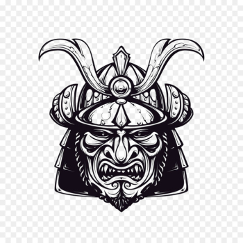Samurai Mask Stock illustration Illustration - Japanese samurai ghost face vector 