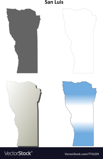 San Luis blank outline map set vector image San Luis blank outline map set vector image