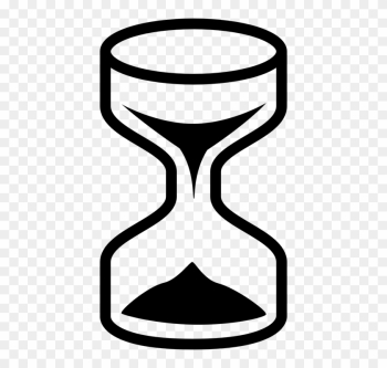 Sand Timer Clipart Clock Hourglass Sand Free Vector - Black And White Hourglass