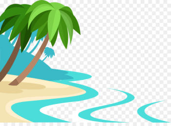 Sandy Beach Summer - Vector cartoon beach Sandy Beach Summer - Vector cartoon beach