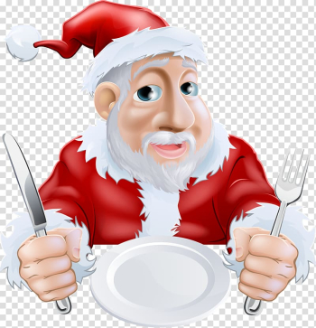 Santa Claus Christmas dinner Cartoon, Santa Claus transparent background PNG clipart Santa Claus Christmas dinner Cartoon, Santa Claus transparent background PNG clipart