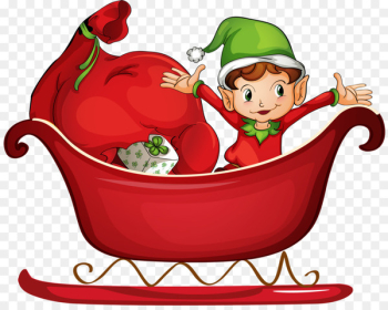 Santa Claus Christmas elf Vector graphics Christmas Day Stock photography - sled background 