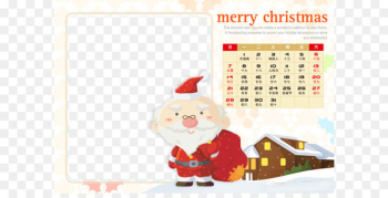 Santa Claus Christmas gift - Children calendar template Santa Claus Christmas gift - Children calendar template