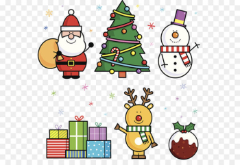 Santa Claus Christmas ornament Cartoon Illustration - Christmas cartoon patterns 