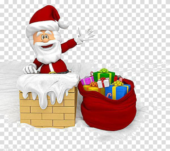 Santa Claus Christmas ornament, Cartoon Santa Claus transparent background PNG clipart